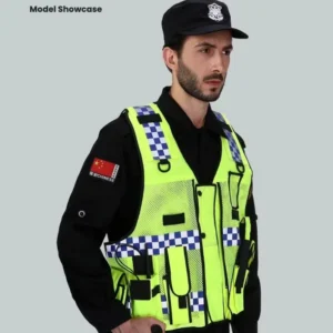 High Visibility Reflective Multi-Pocket Mesh Safety Vest for Construction, Traffic Control, and Security