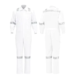 High Visibility Reflective Safety Cotton Ground Wool Jumpsuit Custom Workwear Uniforms for Construction Anti Static