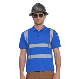 High Visibility Reflective Safety Polo Shirts and Vests for Construction Workers Breathable Quick Dry Fluorescent Fabric