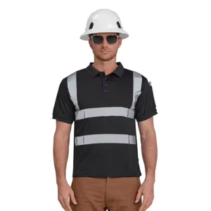 High Visibility Reflective Safety Polo Shirts and Vests for Construction Workers Breathable Quick Dry Fluorescent Fabric