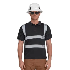 High Visibility Reflective Safety Polo Shirts and Vests for Construction Workers Breathable Quick Dry Fluorescent Fabric