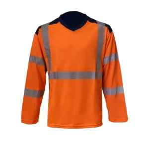 High Visibility Reflective Safety T Shirts Heat Transfer Reflective Long Sleeve Construction Worker Safety Shirts