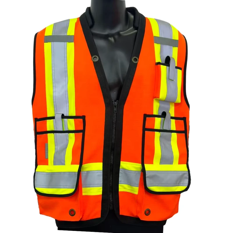 High Visibility Reflective Safety Vest for Security, Construction, Sanitation, and Road Work