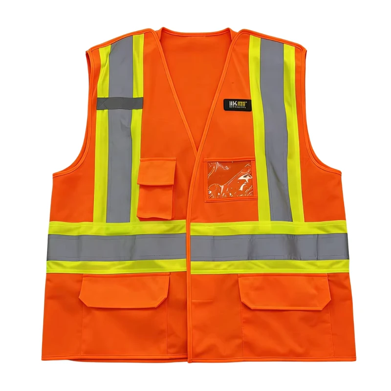 High Visibility Reflective Safety Vest for Security, Construction, Sanitation, and Road Workers