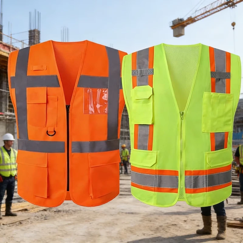 High Visibility Reflective Security Vest for Security Construction Workers Safety Clothing for Sanitation Workers Road Clothing