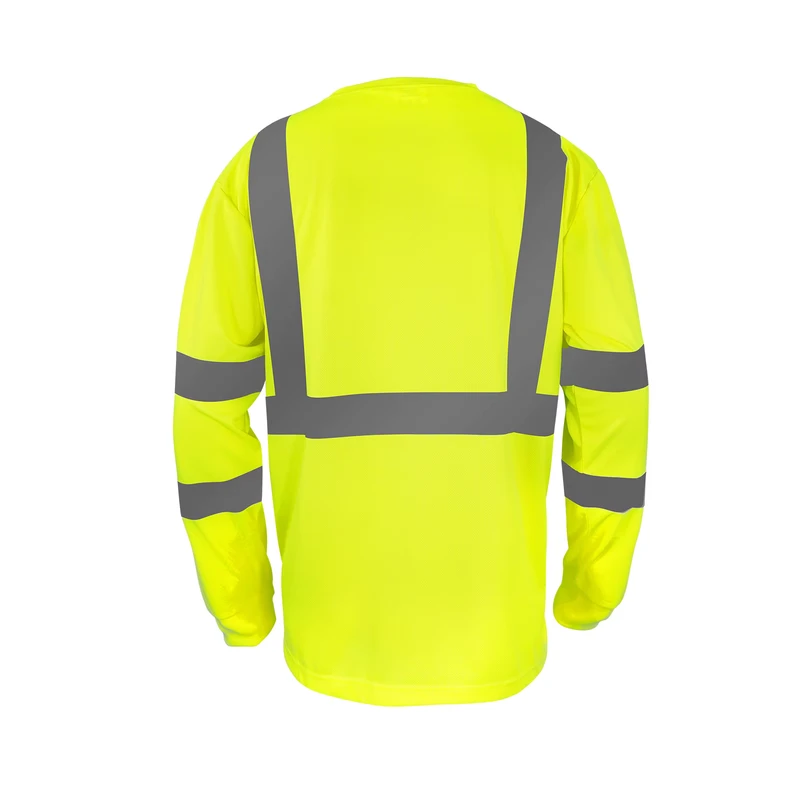 High Visibility Reflective T Shirt 130gsm Polyester Fluorescent Yellow Orange Safety Workwear S to 5XL Seam Sealed CT31112