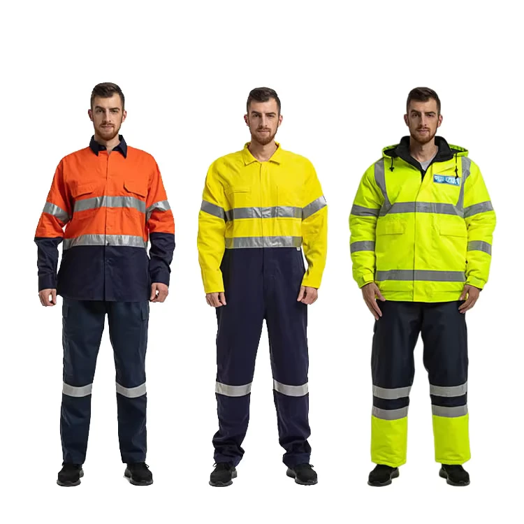 High-Visibility Reflective Tape Safety Workwear for Mining