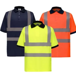 High Visibility Reflective Uniform Night Work Daily Construction Safety Security Breathable Short Sleeve Polo T shirt t Shirt