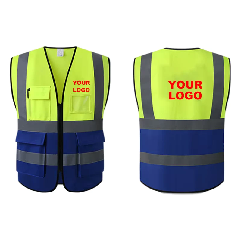 High Visibility Reflective Vest Traffic Road Construction Clothing Security Uniform Reflector Safety Vest