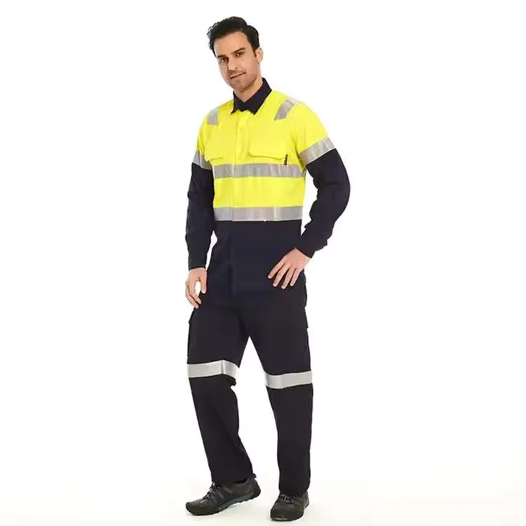 High Visibility Reflective Waterproof Breathable Polyester Safety Workwear Sets for Road Construction
