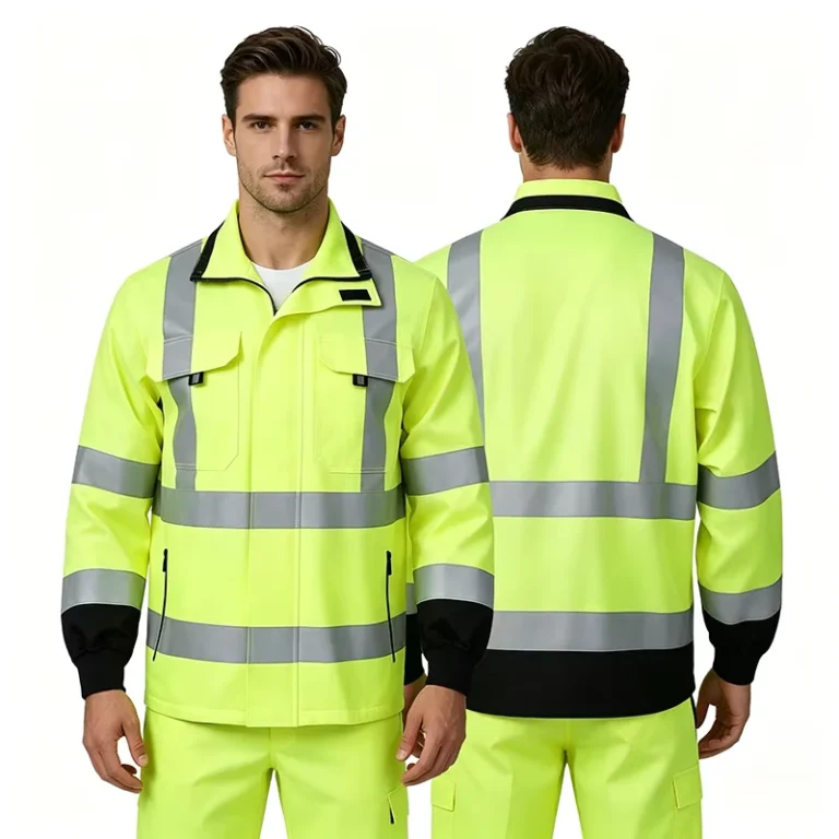 High-Visibility-Reflective-Workwear-Set-Custom-Poly-Cotton-Wear-Resistant-Jacket-OEM-Service-for-Men-Model-122-3