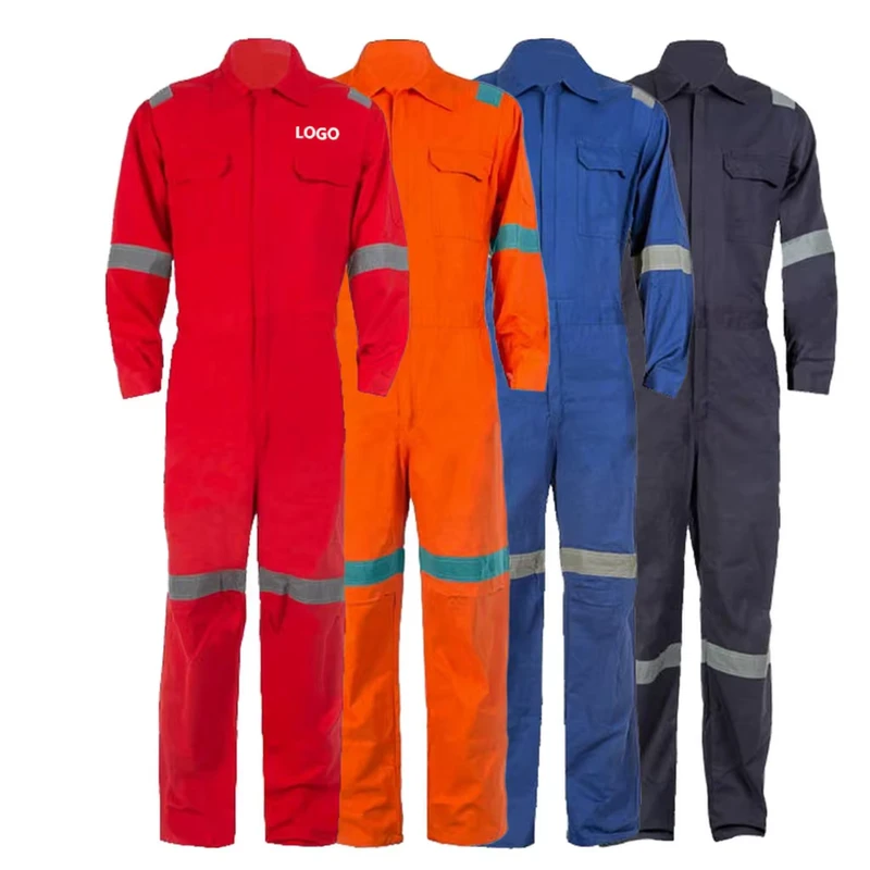 High Visibility Safety Mining Construction Overall Work Clothes Reflective Flame Resistant Aramid FR Work Coveralls