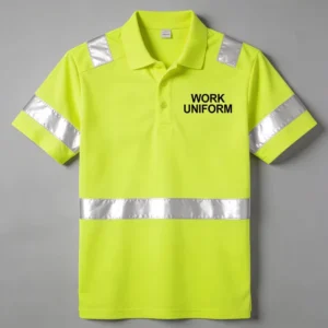 High-Visibility Safety Polo Shirt with Reflective Tape