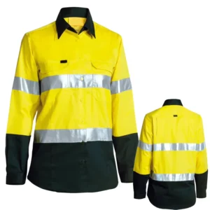 High Visibility Safety Reflective Workwear Construction Long Sleeve Men Shirt Work Uniform Costume Custom Logo