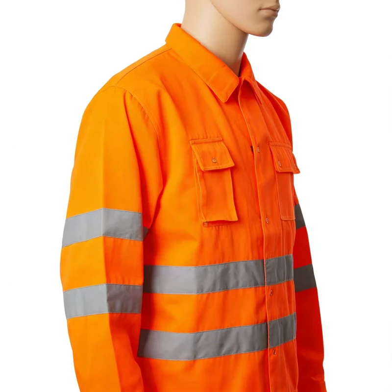High Visibility Safety Shirts with Reflective Tape for Construction Customized