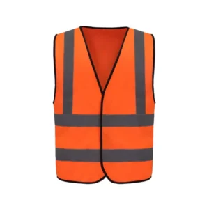 High Visibility Safety Vest Work Construction Reflective Jacket Fluorescent Orange Chaleco De Seguridad Personalizado