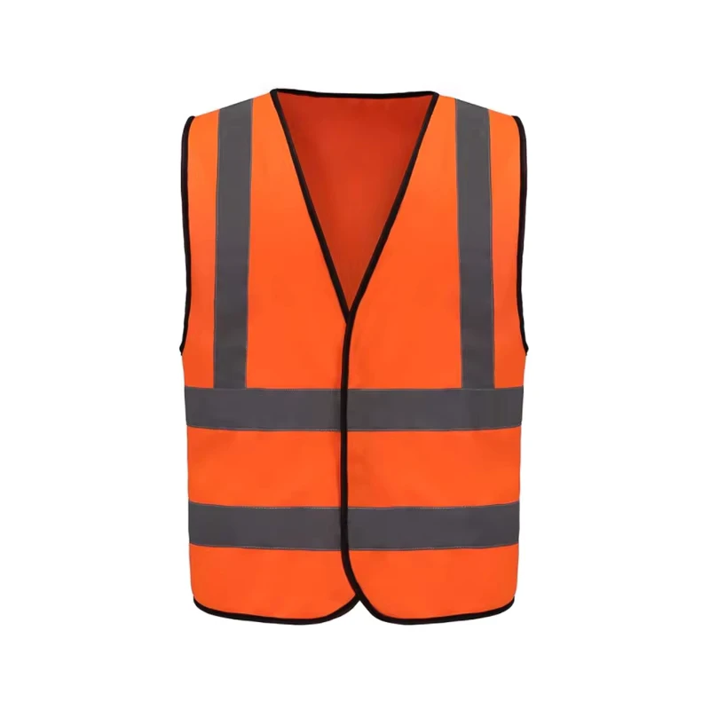 High Visibility Safety Vest Work Construction Reflective Jacket Fluorescent Orange Chaleco De Seguridad Personalizado