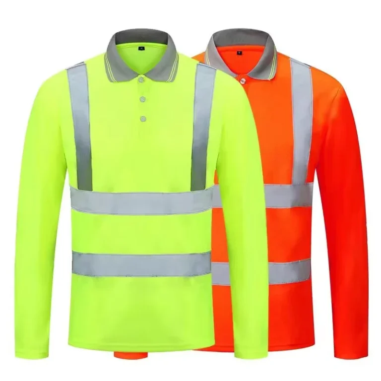 High-Visibility-Safety-Work-T-Shirt-for-Men-Hi-VIS-T-Shirt-Long-Sleeve-Safety-Orange-Color