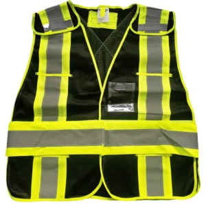High Visibility Security Polyester Hi-Vis Work Road Construction Safety Reflective Vest with Multi-Pocket
