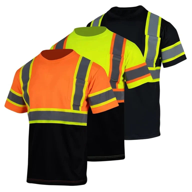 High-Visibility-Short-Sleeve-Work-Reflective-Safety-T-Shirt-Mens-Heavy-Duty-Breathable-Hi-Vis-Shirts-Class-3-Type-R-Workwear