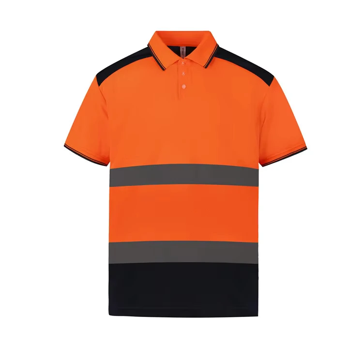High Visibility Short Sleeved Reflective T Shirts Safety Clothing for Sanitation Security Work Reflective Short sleeved Clothes