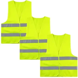 High Visibility Sleeveless Safety Vest, Yellow