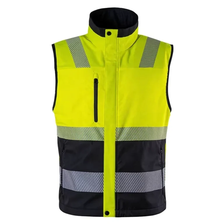 High-Visibility-Softshell-Vest-with-Reflective-Strips-Outdoor-Workwear-for-Construction-Industrial-Safety-Work-Safety-Vest