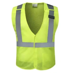 High Visibility Special Logo Construction Reflective Traffic Road Working Jackets Safety Vest with Pockets & Hi Vis Strip