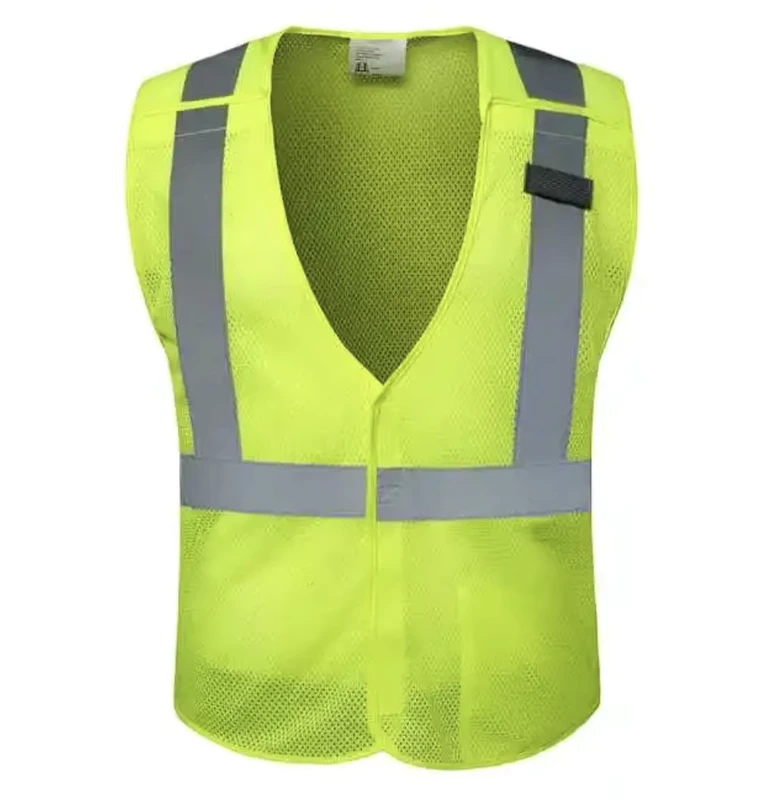 High Visibility Special Logo Construction Reflective Traffic Road Working Jackets Safety Vest with Pockets & Hi Vis Strip