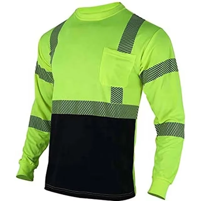 High Visibility Sunscreen Work Wear Uniform Long Sleeve Hi Vis Safety Shirts