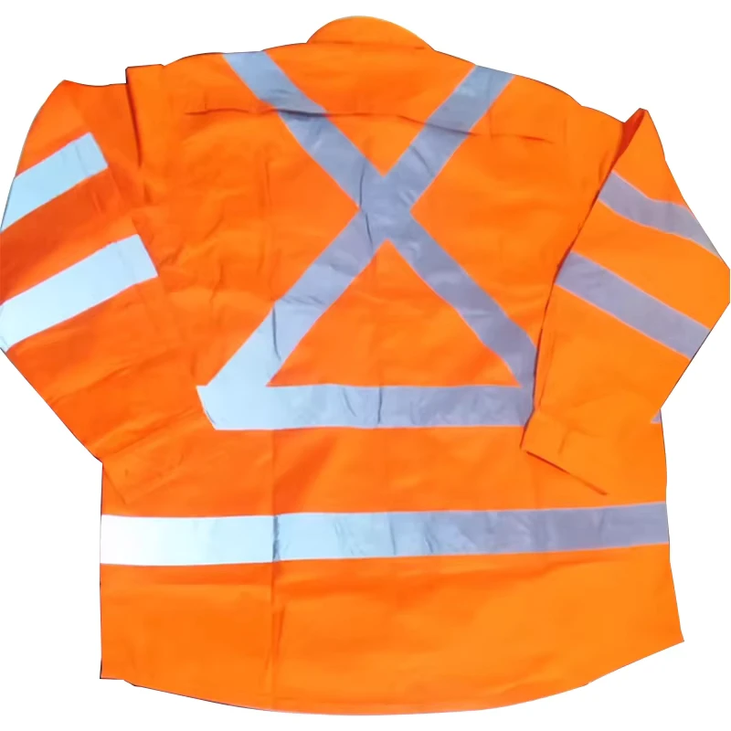 High Visibility T Shirts Worker Security Road Cleaner Reflective Safety Orange Hi Vis Work Clothing