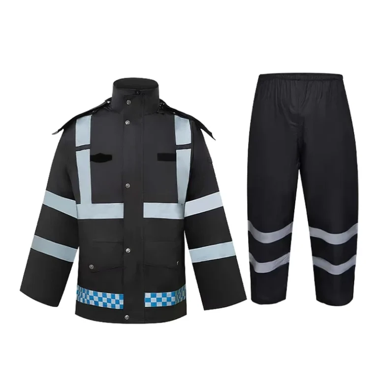 High-Visibility-Waterproof-Black-Rain-Suit-Long-Men-Raincoat-Reflective-Safety-Raincoats-Suit