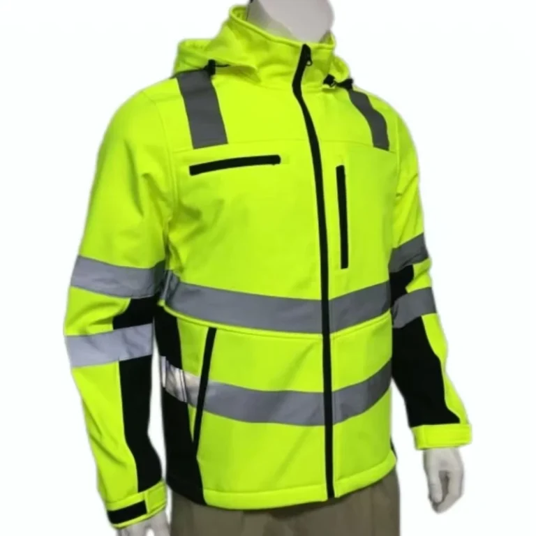 High-Visibility-Waterproof-Hi-Vis-Clothing-Softshell-Safety-Jacket-Security-Jacket-Reflective-Jacket