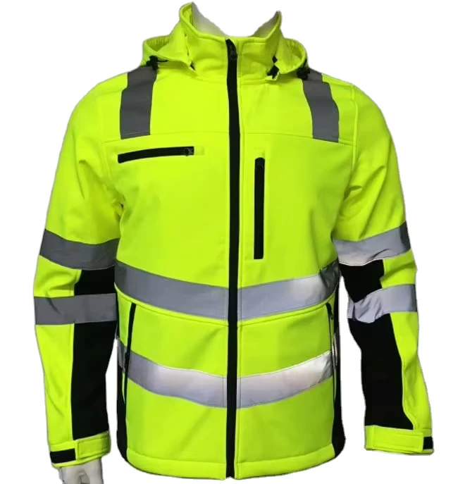 High-Visibility-Waterproof-Softshell-Safety-Jacket-Hi-Vis-Casual-Clothing-Reflective-Material-FOB-Bangladesh-Security-Jacket