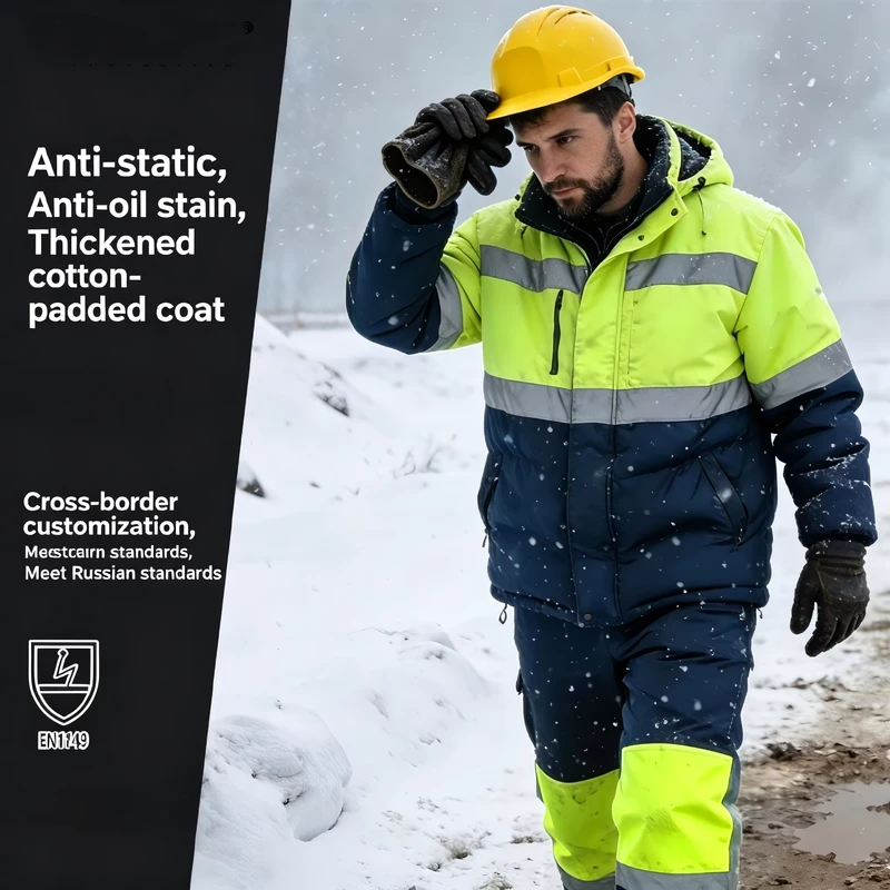 High Visibility Waterproof Windproof Anti static Flame Retardant Arc Protection Multi Pocket Design Level D Protection Clothing