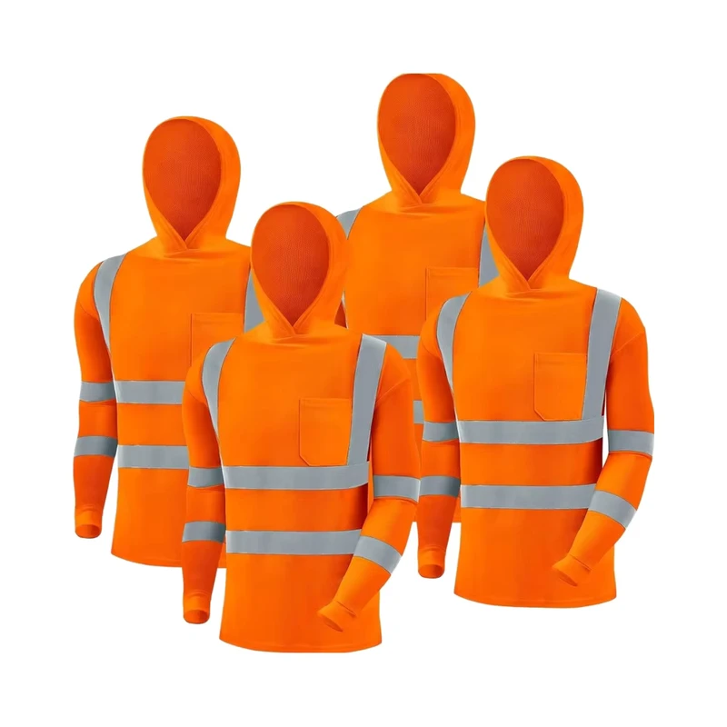 High Visibility Work Shirts for Construction Reflective Safety Clothing with Sun Protection T-Shirts