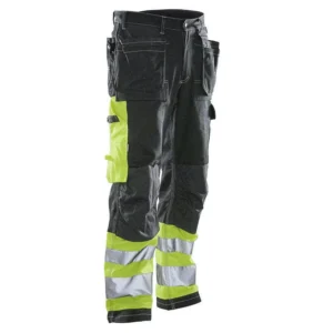 High Visibility Work Wear Construction Work Uniform Fluorescent Reflective Multi Pockets Cargo Trousers Hi Vis Workwear Pants