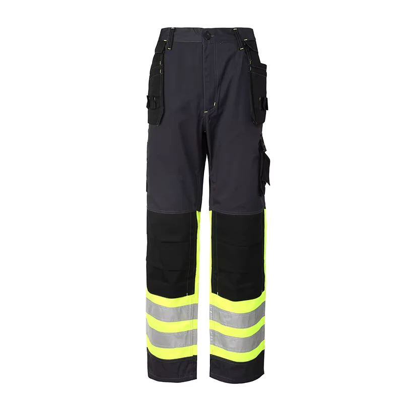 High Visibility Workwear Factory Uniform Reflective Safety Clothing Construction Work Trousers Protective Working Pants for Men