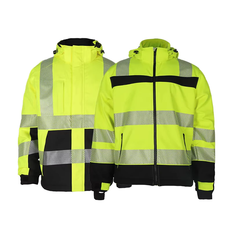 High Visibility Workwear Fire Resistant Reflective Work Safety Clothing FR Winter Jacket for Mining Oil Field