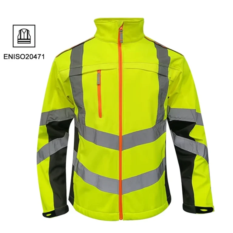 High-Visibility-Workwear-Protective-Clothing-Mens-Softshell-Jacket