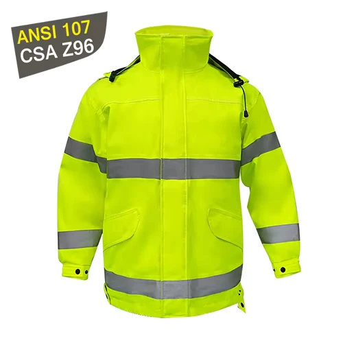 High Visibility Workwear Reflective Uniform 3 in 1 Safety Jacket Bomber Jacket