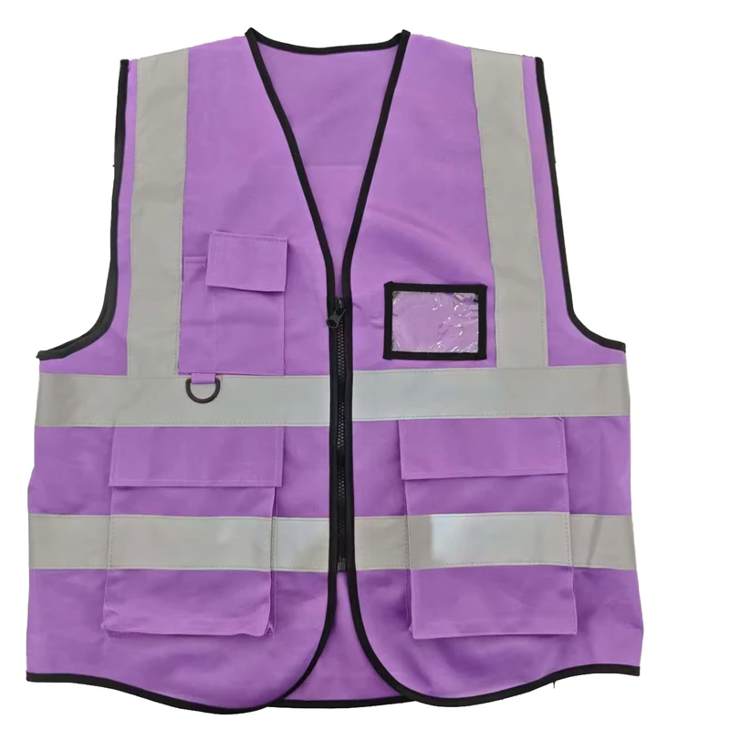 High Visibility Workwear Vest Safety Jacket Reflective Gray Safety Vest Class 2