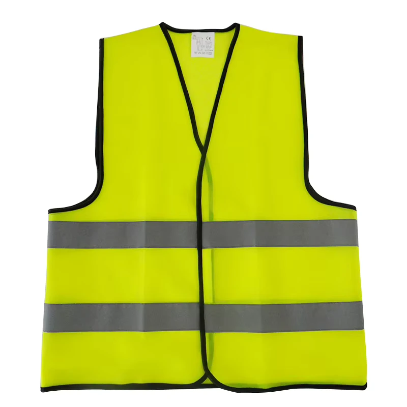 High Visibility Yellow Safety Vest 60gsm Knitted Fabric