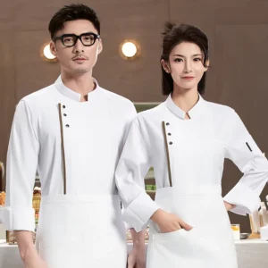 High end Hotel Chef Clothes Baking Restaurant Catering Western Food Cooking Dessert Shop Long Sleeve Work Clothes