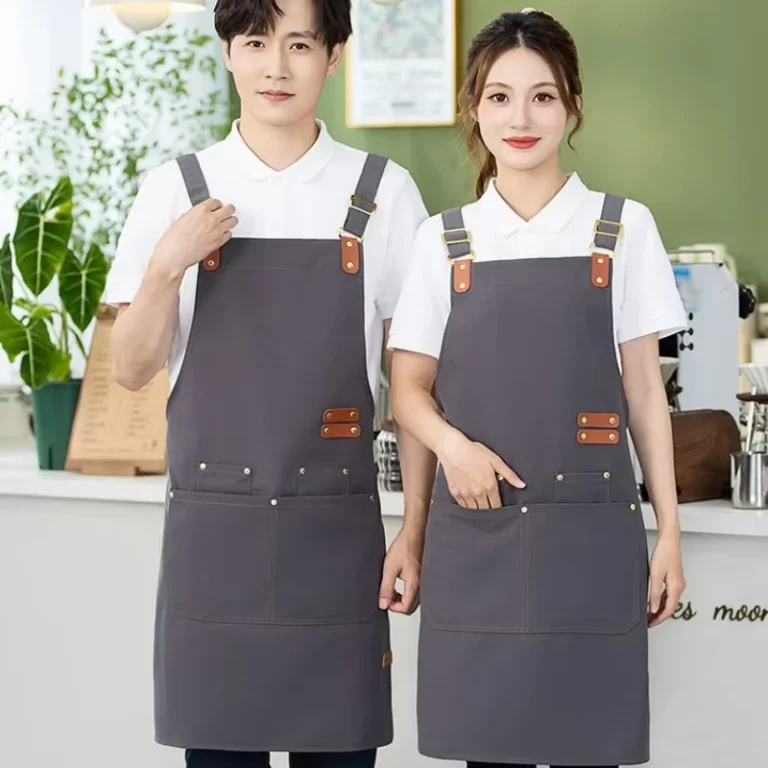 High-end-Kitchen-Apron-Kitchen-Mens-and-Womens-Work-Clothes-Waist-Quality-Can-Be-Customized-LOGO