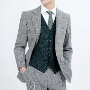 High-grade Single Breasted Notch Lapel Tailor-made Social Set 100%wool Men ‘s Suit