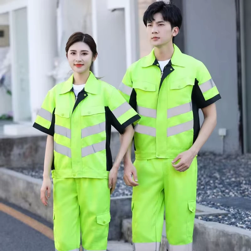 High quality Multi reflective Strip Safety Suit for Road Construction and Construction Sitemen's Workers' Outfit Summer