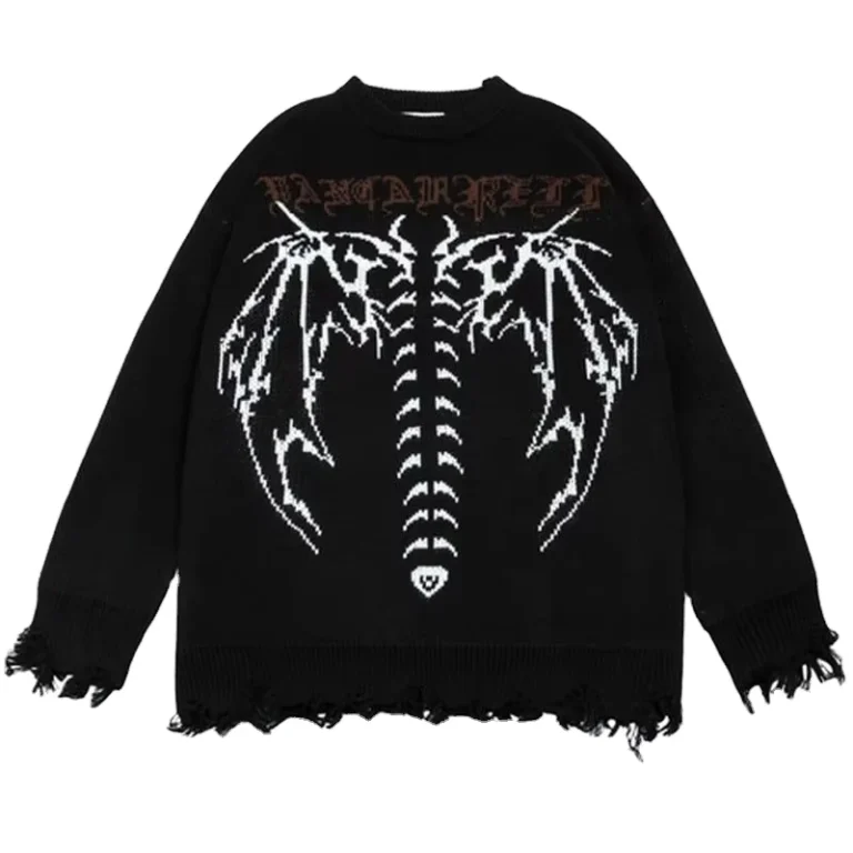 Hip-Hop-Frayed-Knitted-Sweater-Men-Gothic-Letter-Bat-Skeleton-Print-Pullover-Women-Autumn-Street-Sweater-Punk-Warm