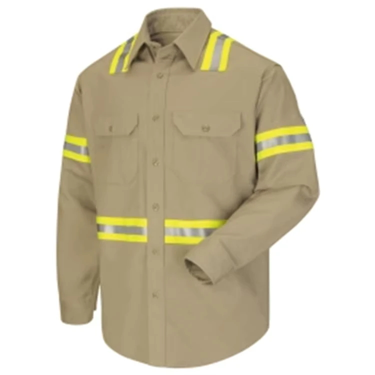 Hivis Professional Cotton Lightweight Work Shirts for Men Construction Workwear