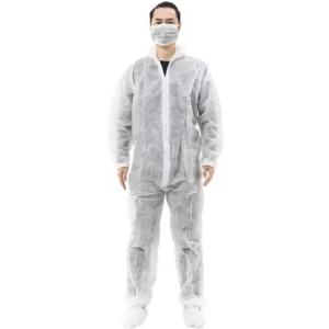 Hooded Coverall Three Piece Hood Design Elastic Closure Waterproof Dustproof Disposable Coverall With OEM Full Custom Service